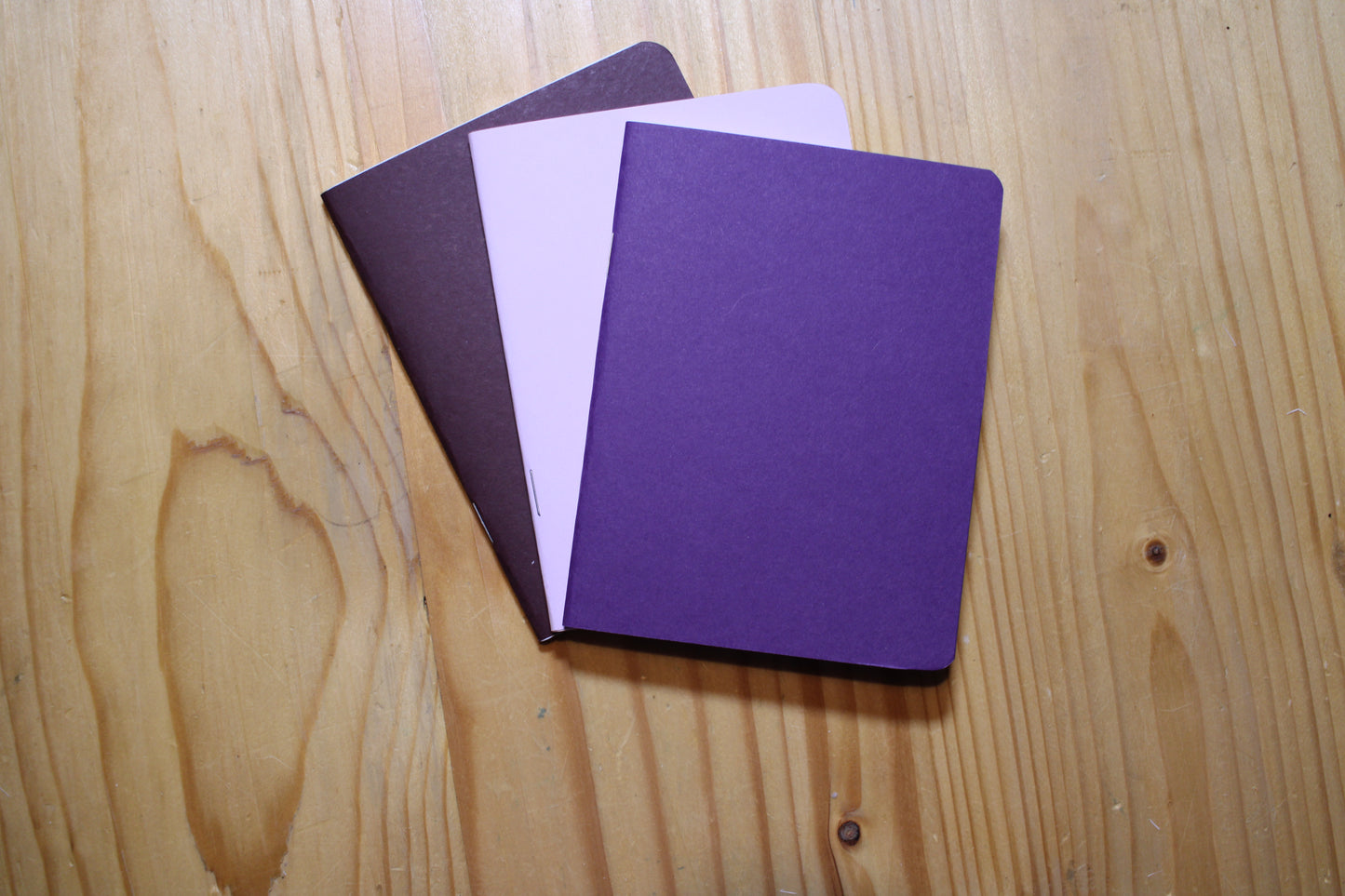 Handmade Pocket Notebook Purple Trio