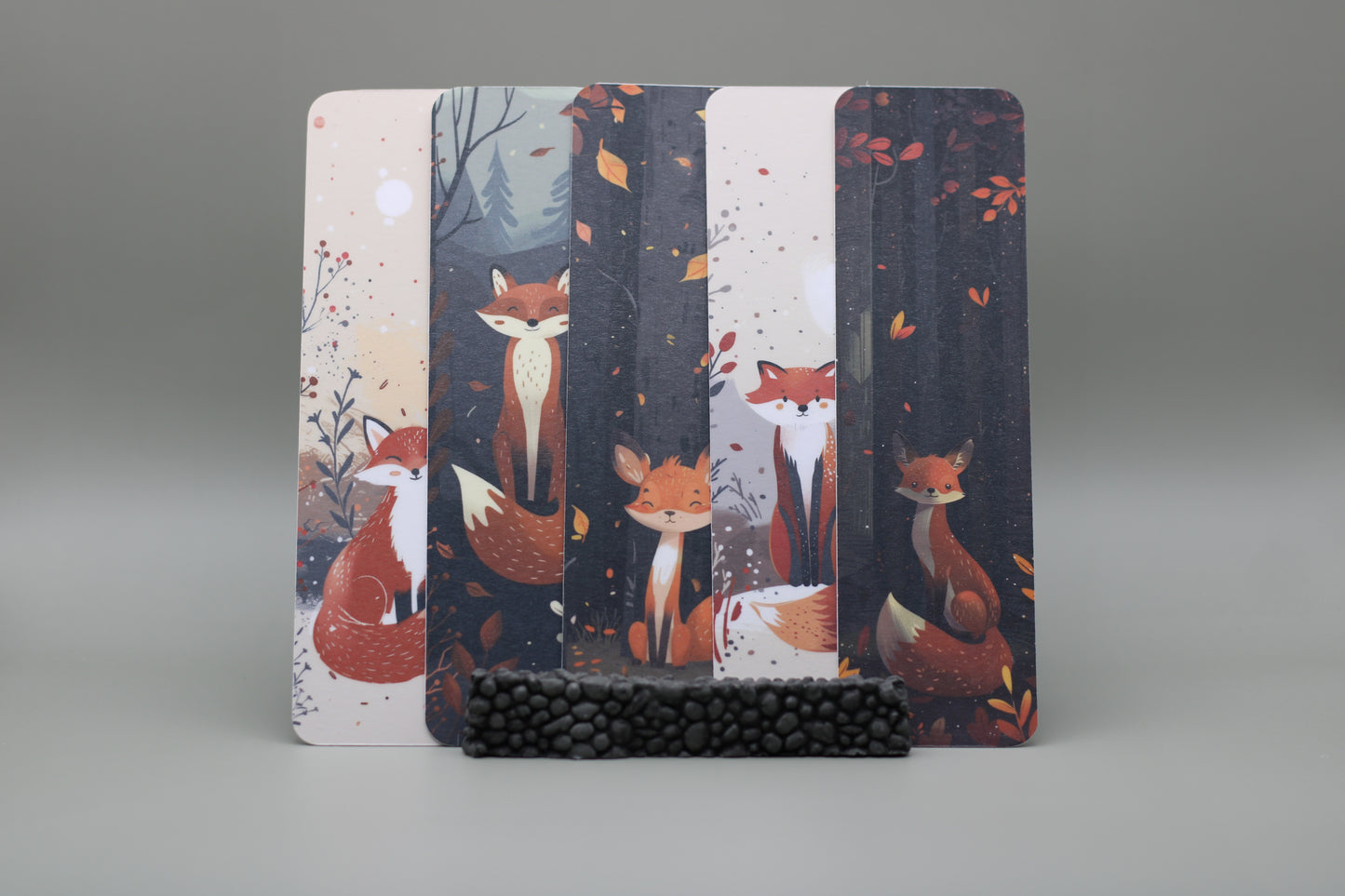 Light & Dark Woodsy Fox Bookmark Set| Forest Bookmarks