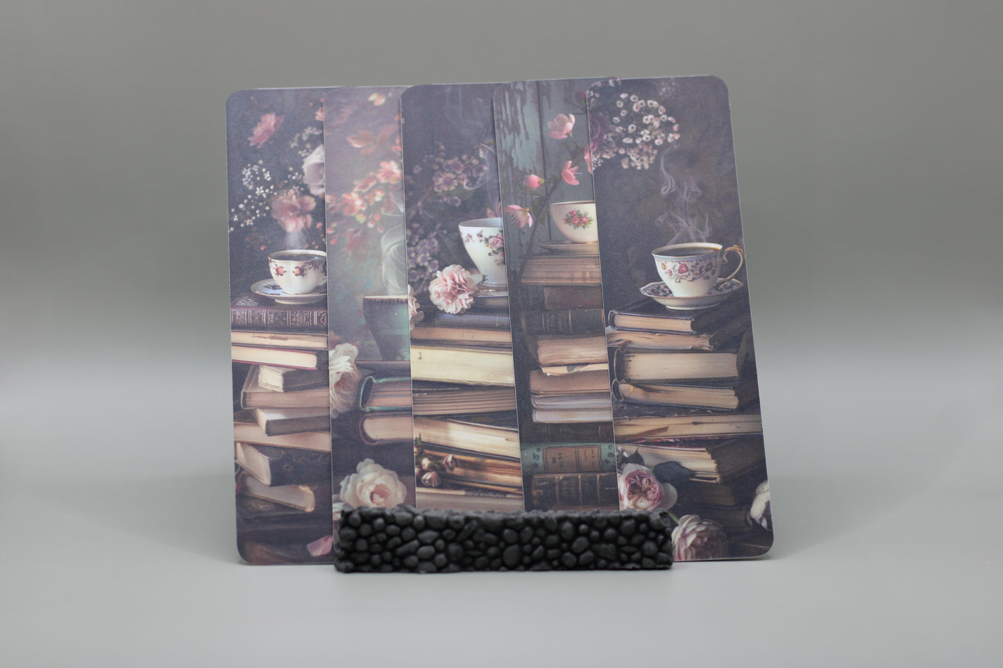 Antique Tea and Books Bookmark Set