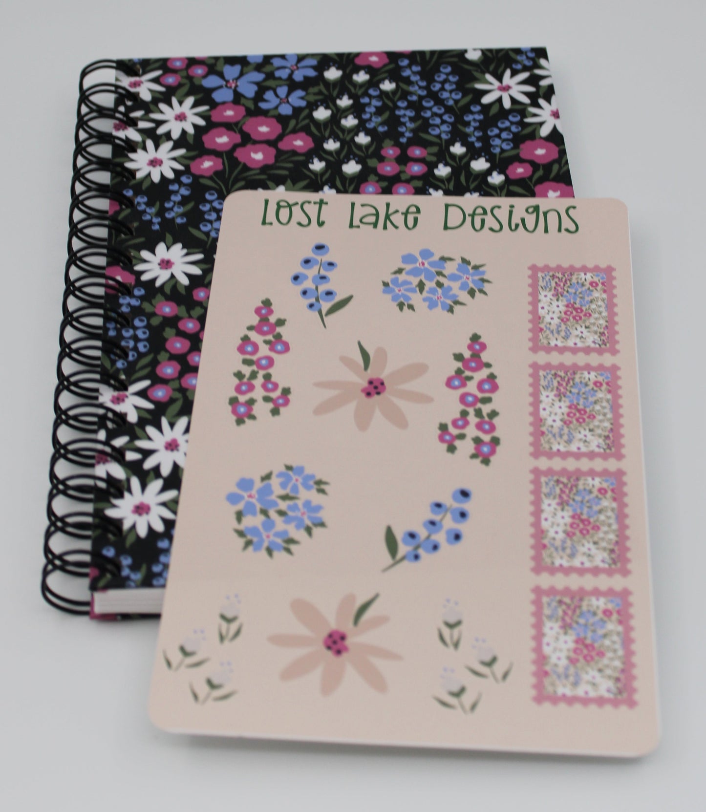 Midnight Meadow Spiral Notebook Floral Gift Set