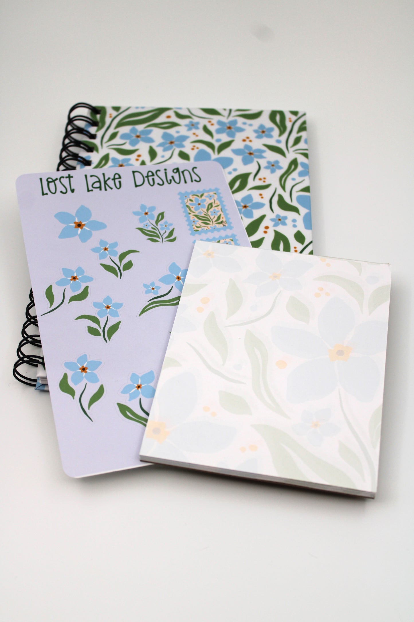 Forget Me Not Spiral Notebook Floral Gift Set