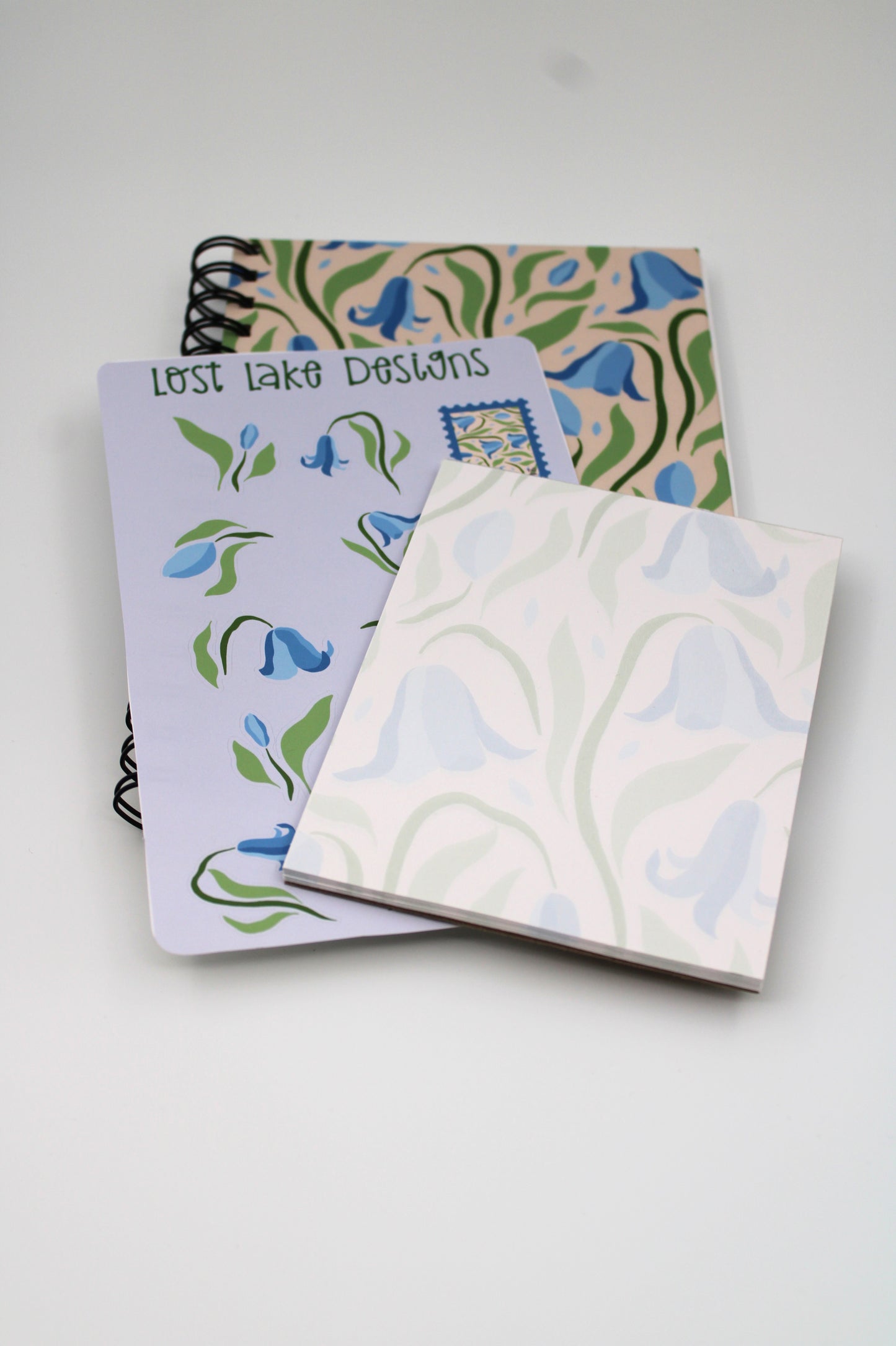 Bluebell Spiral Notebook Floral Gift Set