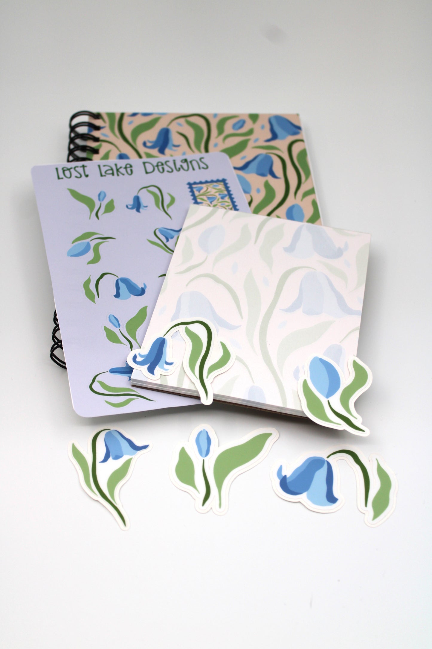 Bluebell Spiral Notebook Floral Gift Set