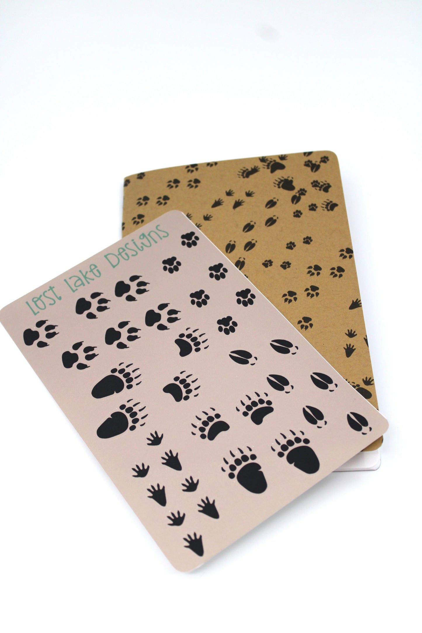 Wildlife Tracks Stapled Notebook Notepad Stickers Gift Set