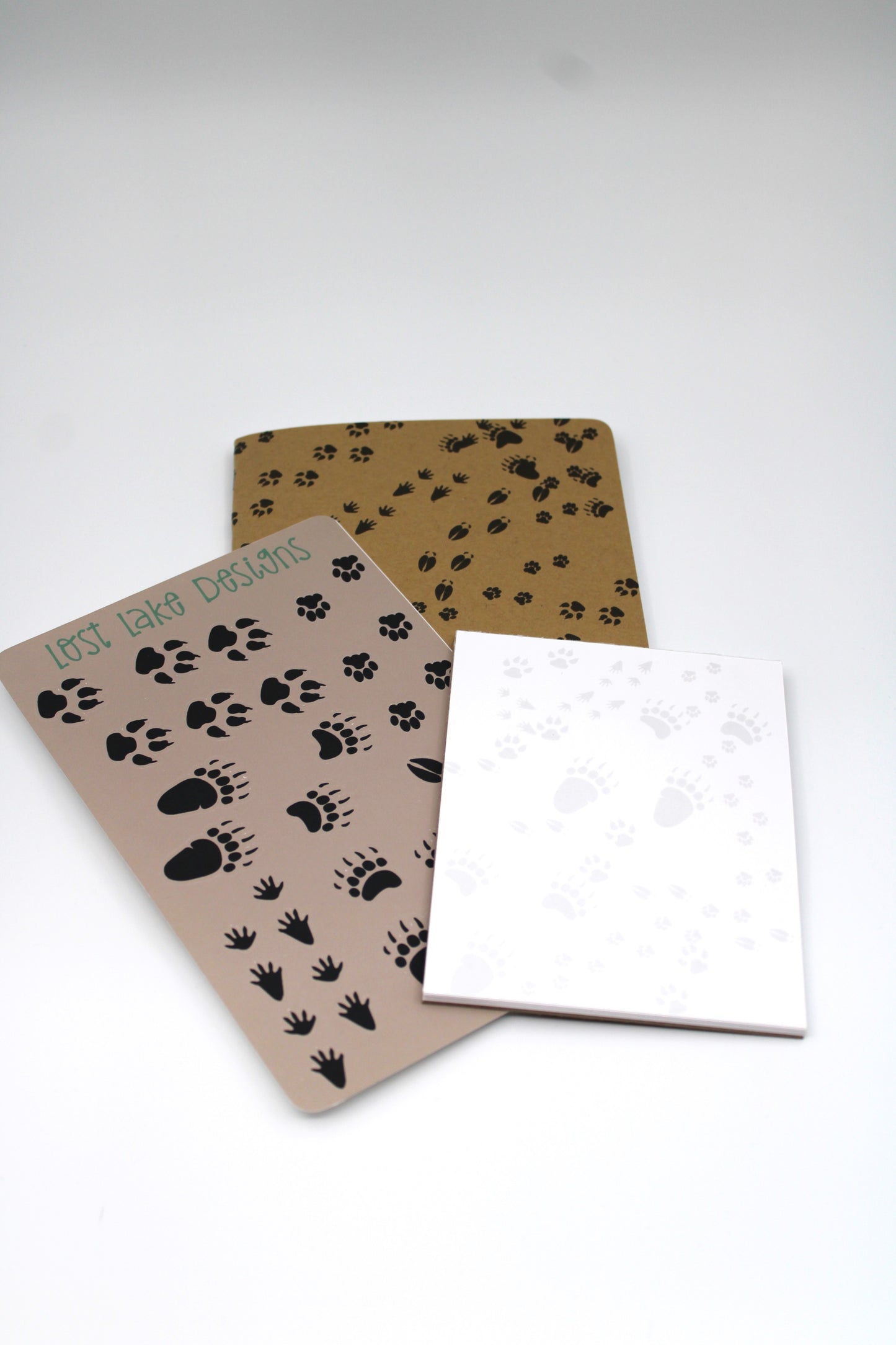 Wildlife Tracks Stapled Notebook Notepad Stickers Gift Set