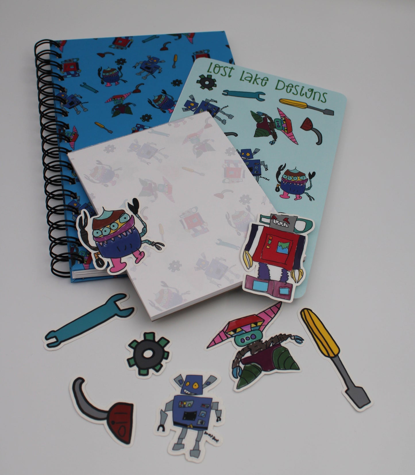 Robot Spiral Notebook Gift Set| GT Creations Collection