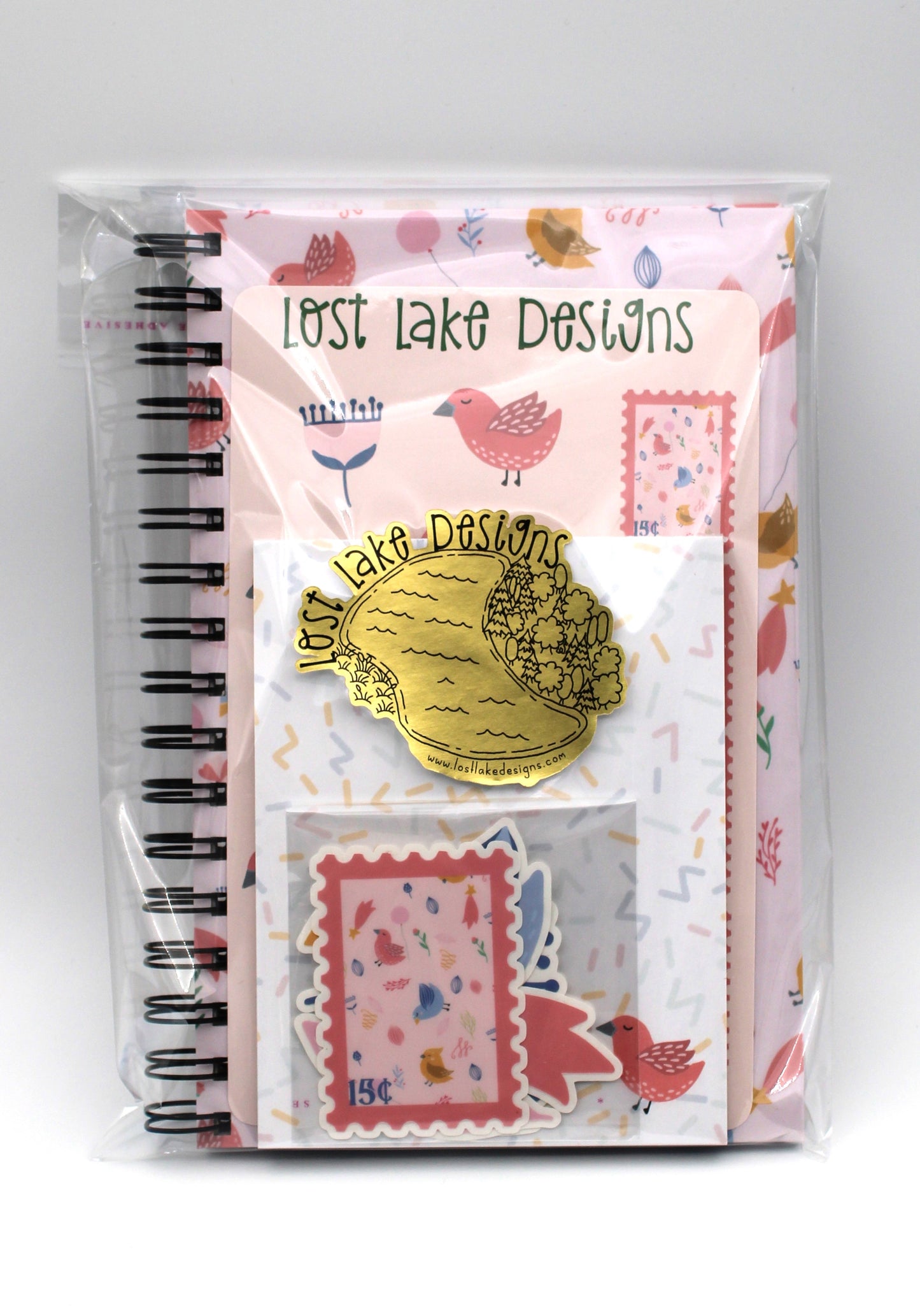 Three Little Birds Spiral Hardcover Notebook Gift Set