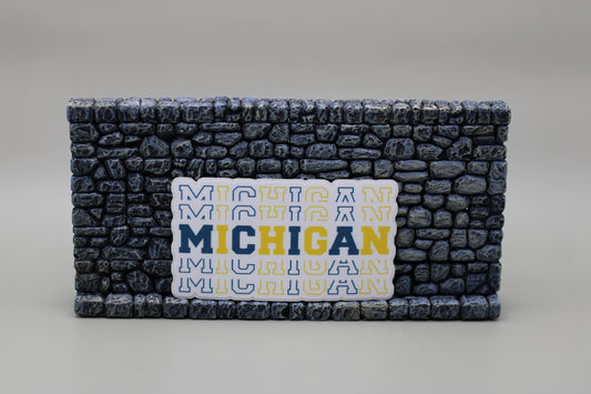 University Of Michigan  Sticker| Typography Sticker| U of M Sticker|