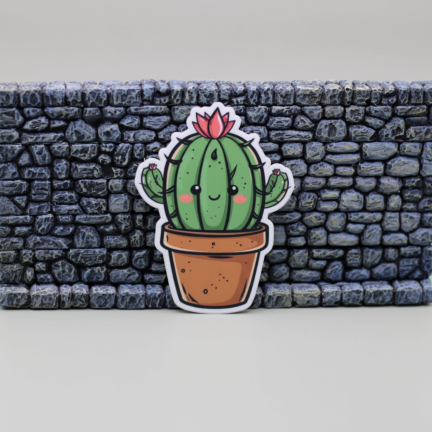 Happy Little Cactus Sticker| Potted Succulent Sticker| Potted Cactus Sticker