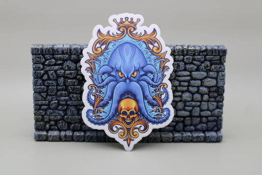 Large Blue Kraken Sticker| RPG| TTRPG|D&D