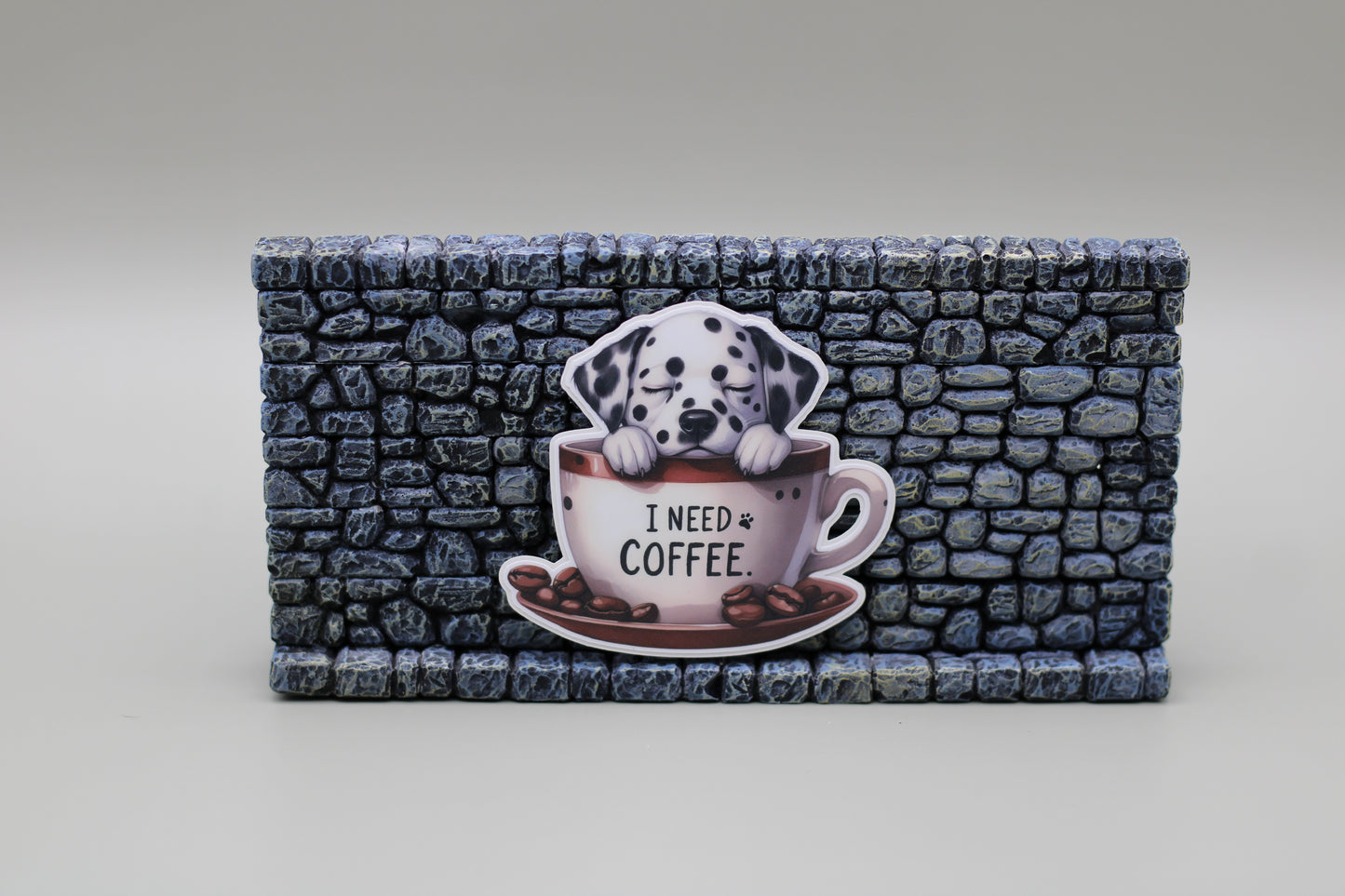 Dalmation Puppy Needs Coffee Sticker| Dog | Coffee Lover| Tumbler Sticker| Kindle Sticker| Laptop Sticker| Adhesive Art