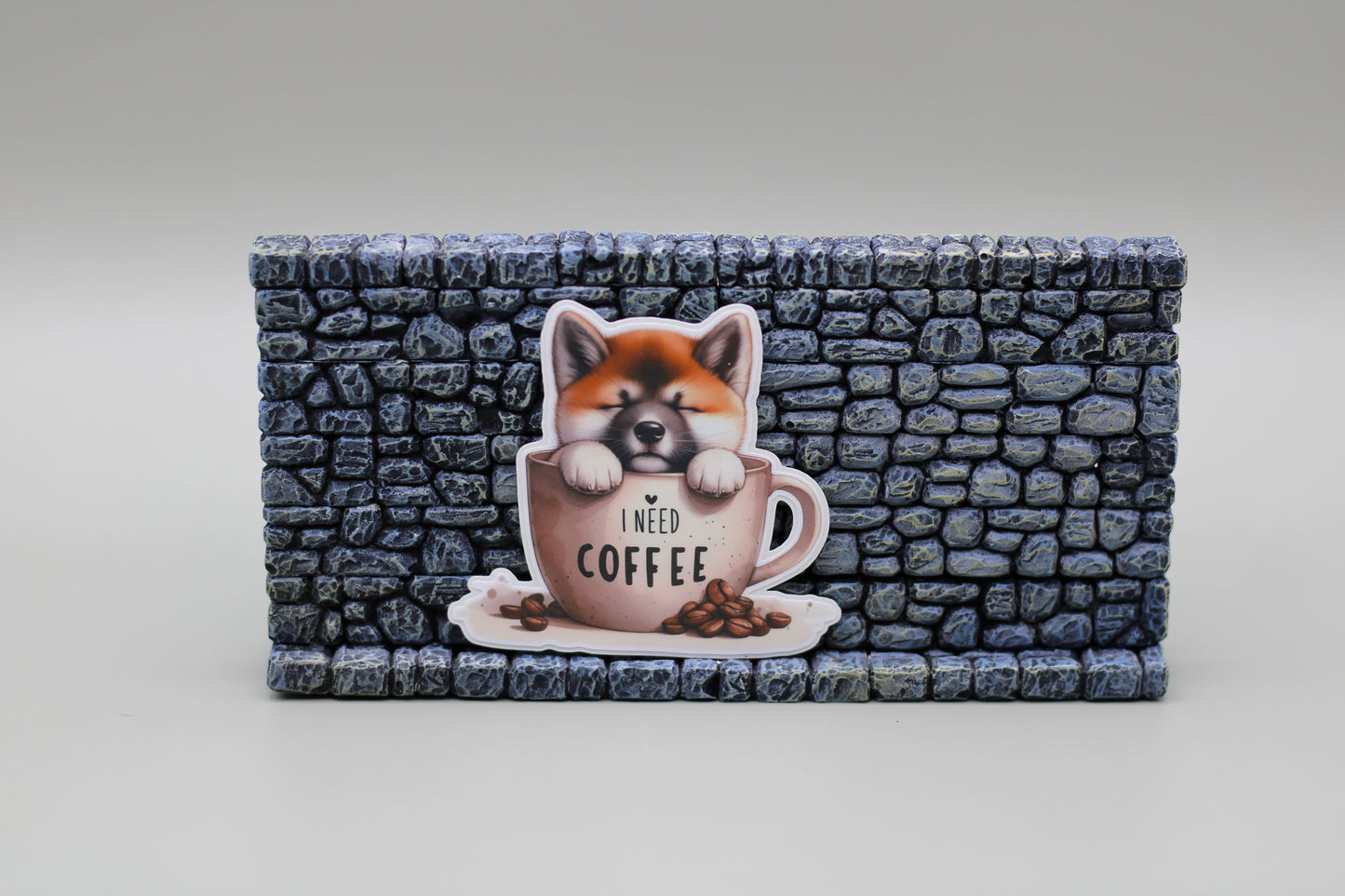 Shiba Inu Puppy Needs Coffee Sticker| Dog | Coffee Lover| Tumbler Sticker| Kindle Sticker| Laptop Sticker| Adhesive Art